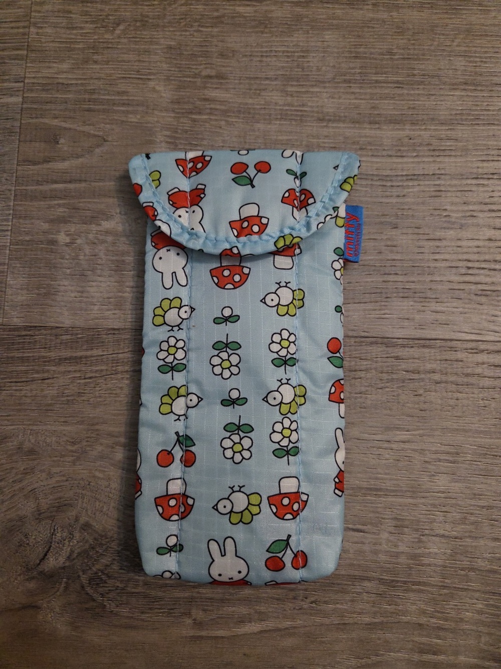 Miffy Floral & Mushroom Sunglasses Pouch - Light Blue